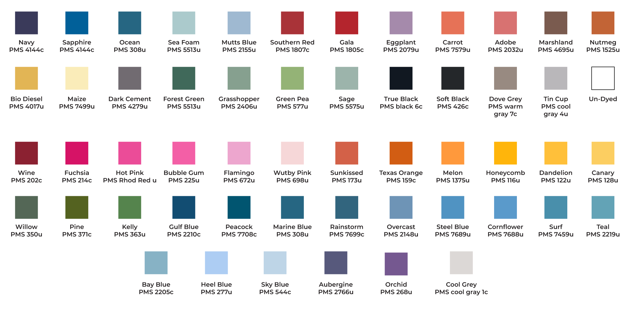 image of our colors and swatches.